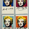 Andy WARHOL (1928-1987), d'après. Marylin Monroe.  Lot de quatre cartes postales USPS, 1981. Signé en bas (chaque).