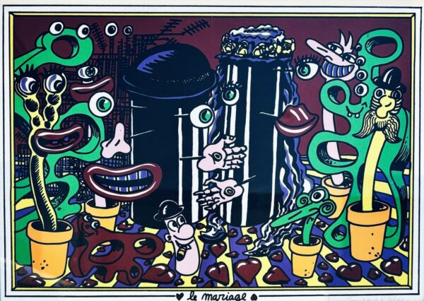 Hervé DI ROSA (Né en 1959)  Le mariage, 1987.