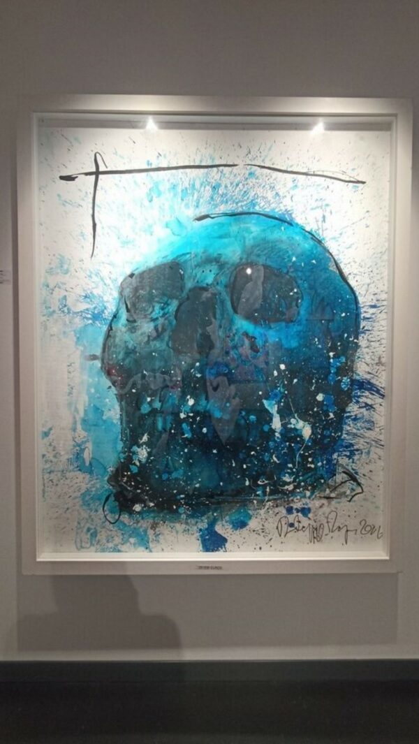 Philippe PASQUA (Né en 1965)  Blue skull, 2016. - Image 4
