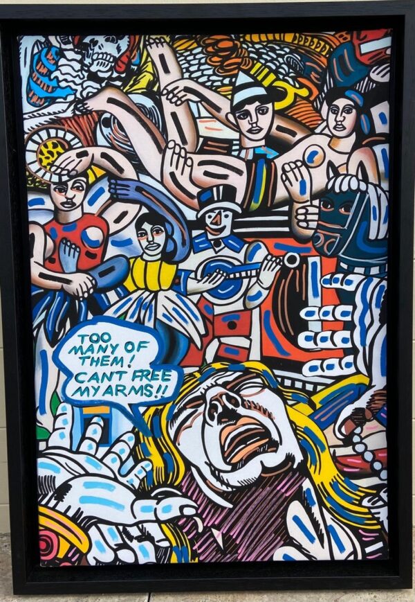 ERRÓ (Né en 1932)  Hommage à Fernand LEGER, 2020. – Image 3