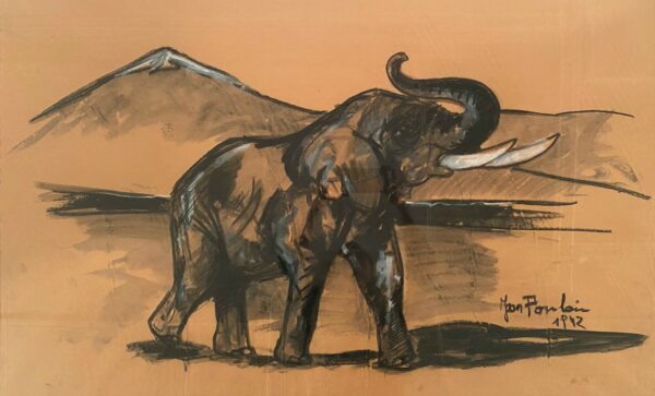 Jean POULAIN (1884 - 1967)  Eléphant, 1942