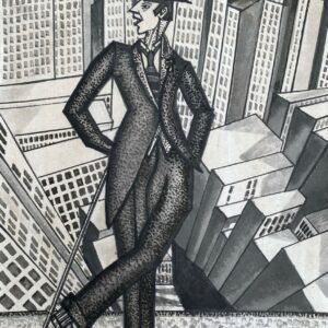 Pavel Andreevich MANSUROV (1896-1983), Attribué à.  Gentleman dans la ville.