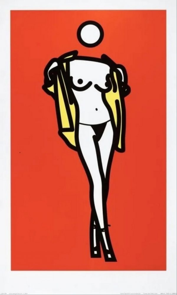Julian OPIE (Né en 1958) Woman taken off Man’s shirt.