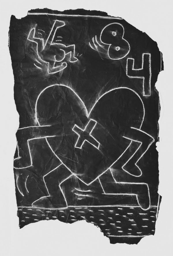 Keith HARING (1958-1990), Attribué à. Subway drawing, 1984.