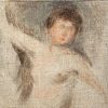Pierre-Auguste RENOIR (1841-1919) 
Femme nue en buste (Portait supposé de Mademoiselle Amélie Diéterle ), circa 1895.
