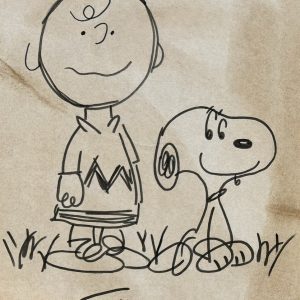Charles SCHULZ (1922-2000)  Snoopy et Charlie Brown.