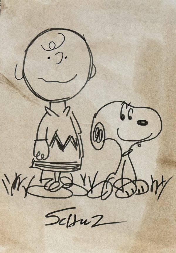 Charles SCHULZ (1922-2000)  Snoopy et Charlie Brown.