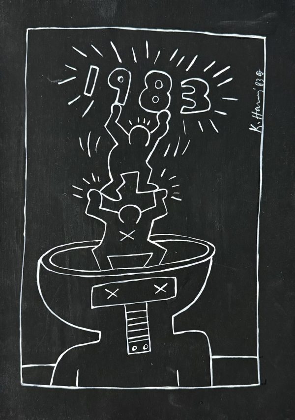 Keith HARING (1958-1990), Attribué à  Sans titre, 1983.