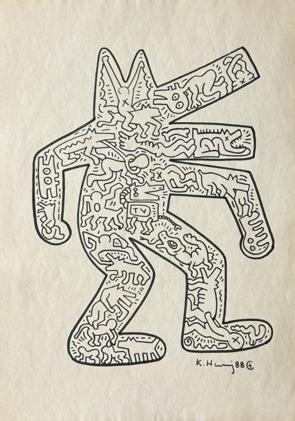 Keith HARING (1958-1990), Attribué à  Sans titre, 1983.
