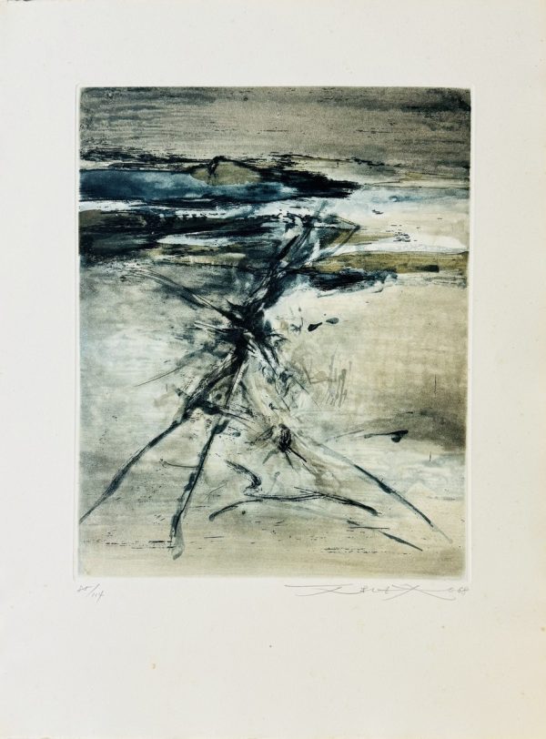 ZAO WOU KI (1921-2013).   Gravure n°187. 1968.
