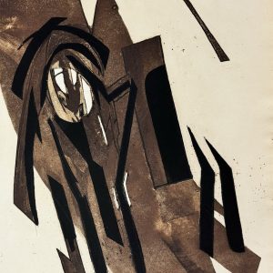 Huguette ARTHUR BERTRAND (1922-2005).   Abstraction géométrique. 1968.