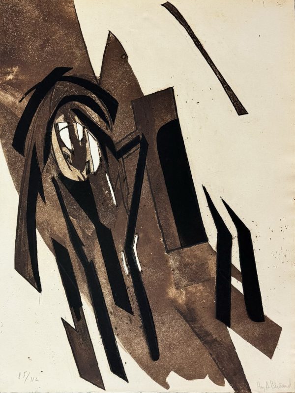 Huguette ARTHUR BERTRAND (1922-2005).   Abstraction géométrique. 1968.