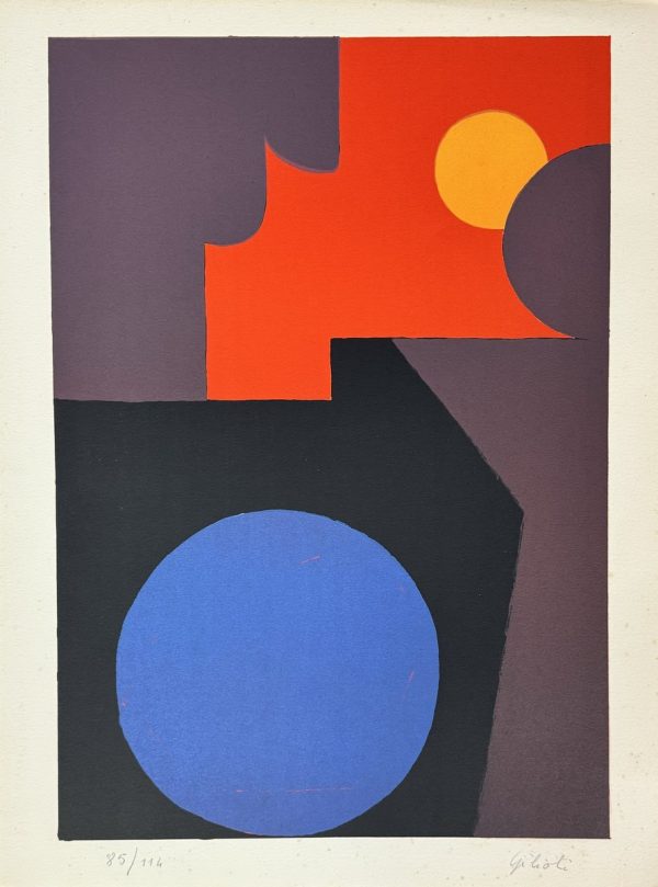 Emile GILIOLI (1911-1977).   Composition abstraite. 1968.
