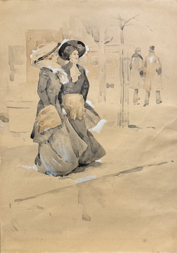Ludwig MAROLD (1865-1898)  Etude d’élégantes.