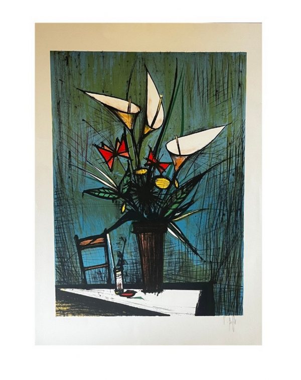 Bernard BUFFET (1928-1999)  Flowers.