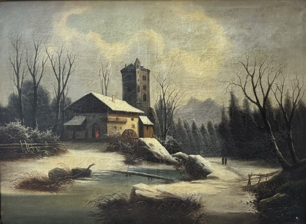 Petr Nikolajewitsch GRUZINSKY (1837-1892)  Village sous la neige.