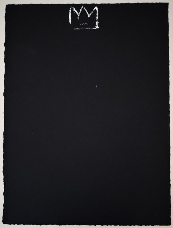 Jean-Michel BASQUIAT (1960-1988), d'Après.  Standing Figure, c.1982. Lithographie sur papier BFK Rives. Signé, numéroté à 250 exemplaires, au marqueur blanc et rehaussé d'un dessin de couronne au verso de la lithographie. – Image 2