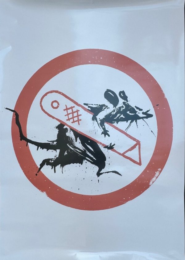 BANKSY (Né en 1974).  Lot de deux Affiches par BANKSY vendu lors de l’exposition Banksy, Glasgow, 2023-Gallery of Modern Art. – Image 2