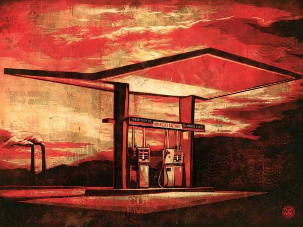 OBEY, Shepard FAIREY (Né en 1970), D’Après.  America’s Favorite Flammable Liquids, 2009.