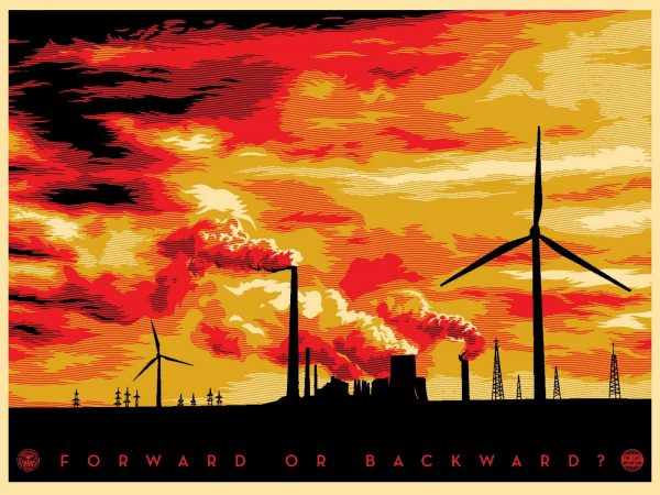 OBEY, Shepard FAIREY (Né en 1970), D’Après.  Forward or Backward_ (Energy Mix Variant), 2013.