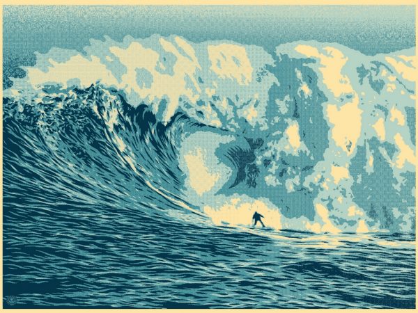 OBEY, Shepard FAIREY (Né en 1970), D’Après.  Infinite Wave (Blue Edition), 2015.