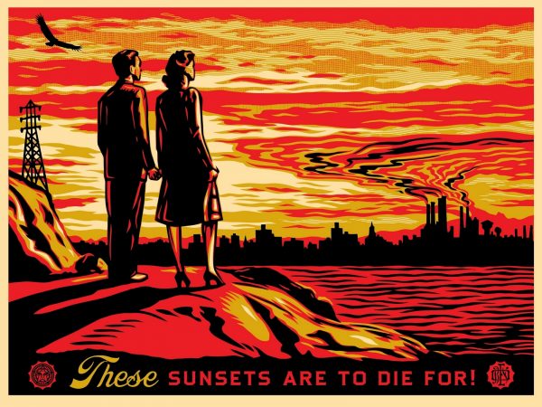 OBEY, Shepard FAIREY (Né en 1970), D’Après.  These Sunsets Are To Die For, 2007.