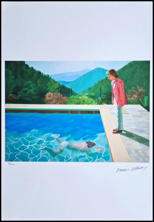 DAVID HOCKNEY (Né en 1937), D’Après. (After)  Portrait d’un Artiste (Bassin avec deux figures).