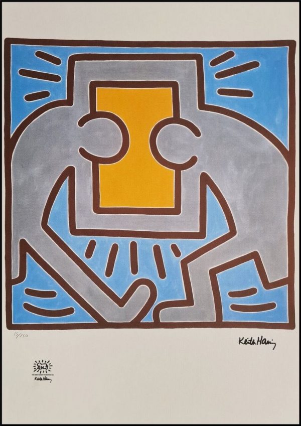 KEITH HARING (1958-1990), D’Après. (After)  Les hommes bleus.