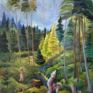 Emily M. CARR (1871-1945), Attribué à  Paysage de forêt