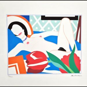 TOM WESSELMANN (1931-2004) , D’Après. (After)  Monica with TulipsLithographie sur papier