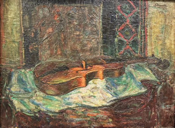 Georges SIMONKA (1916-2001)  Nature morte au violon