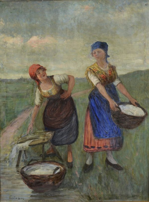 Lajos POGANY (1873-1947)  Les lavandières,1923.