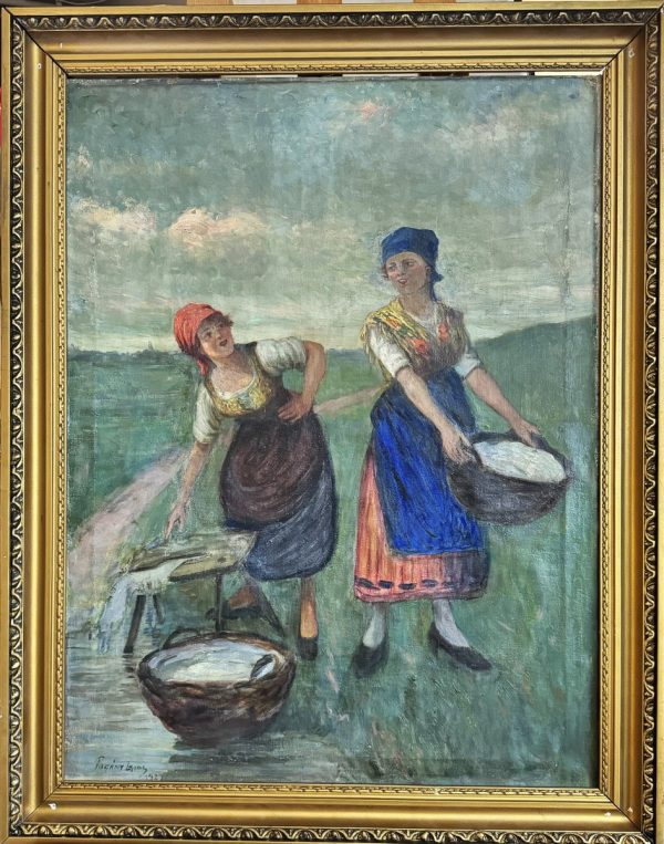 Lajos POGANY (1873-1947)  Les lavandières,1923. – Image 2