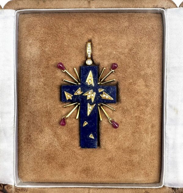 Salvador DALI (1984-1989)  « Croix latine rayonnante » 1982 – Image 3