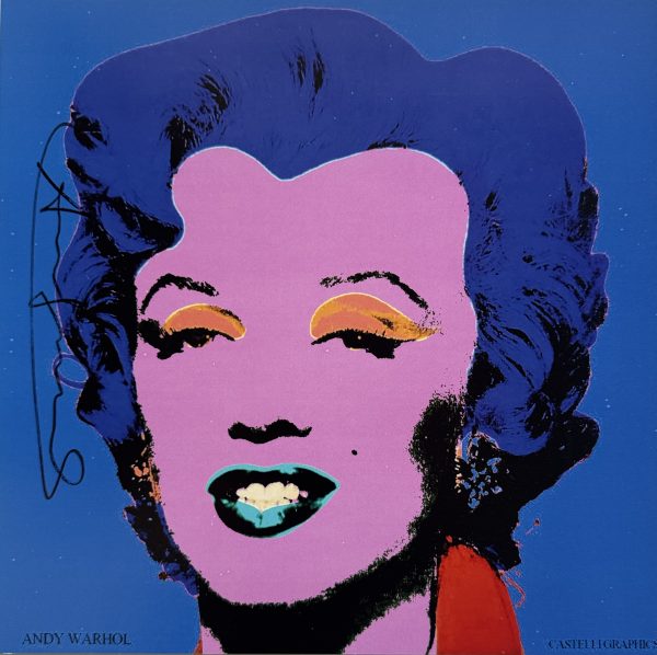 Andy WARHOL (1930 - 1987), D’Après. Marilyn.  Carton d’invitation éditée par la Castelli Graphics pour la rétrospective organisée en 1981 par Castelli Graphics, New-York ‘A print Retrospective 1963-1981’ du 21 Nov. Au 22 dec. 1981. Signé au marqueur.