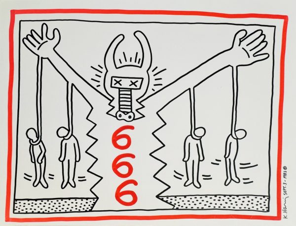 Keith HARING (1958-1990), Attribué à.  Sans titre, 1983.