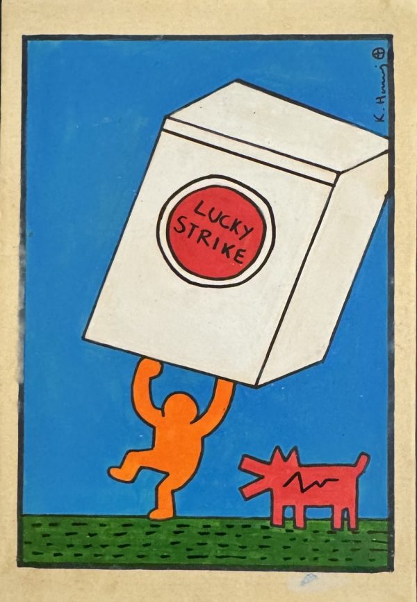 Keith HARING (1958-1990), Attribué à.   Lucky Strike.