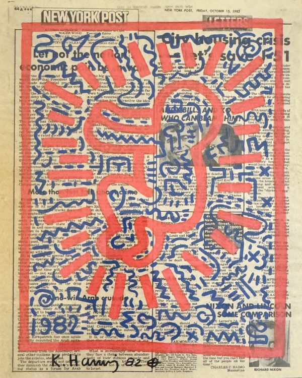 Keith HARING (1958-1990), Attribué à.   Baby, 1982.
