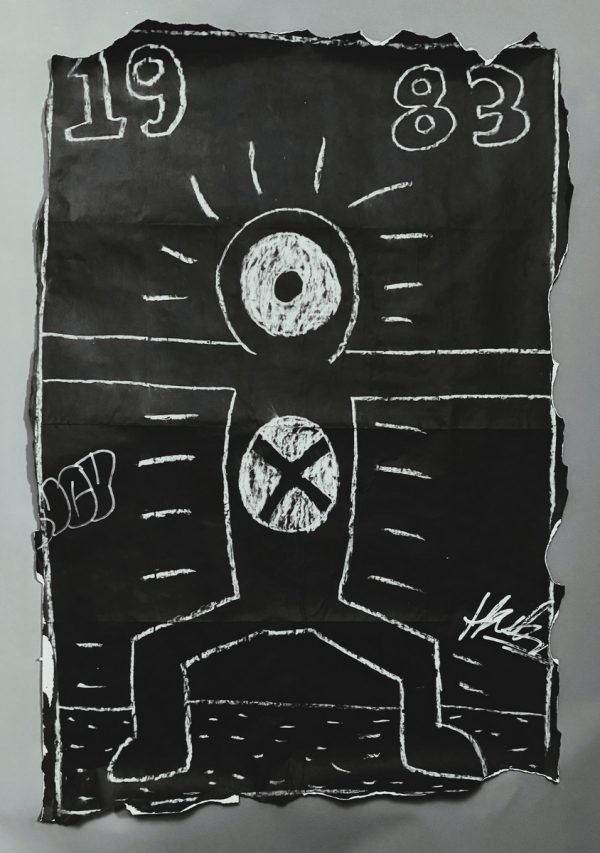 Keith HARING (1958-1990), Attribué à.  Subway drawing, 1983.