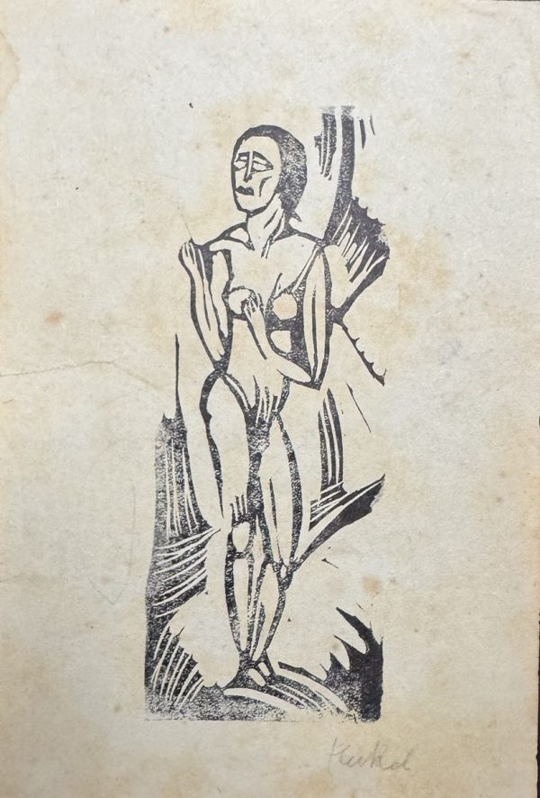 Erich HECKEL (1883-1970),D’Après.  Femme nu debout.