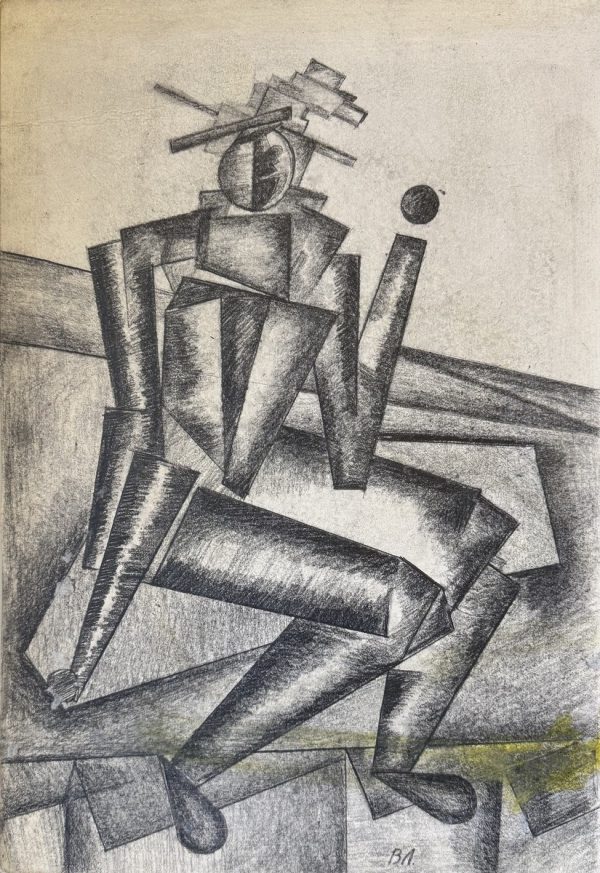 Vladimir Vassilévitch LEBEDEV (1891-1967)   Personnage cubiste.