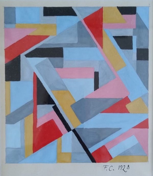 Franciska CLAUSEN (1889-1986)   Composition abstraite.