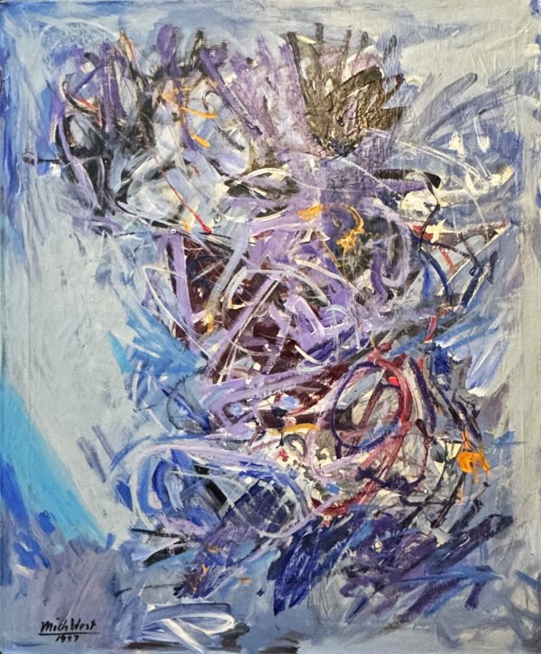 Michael WEST (1908, Chicago - 1991, New York), Corinne Michelle West dite.  Composition abstraite,1957.