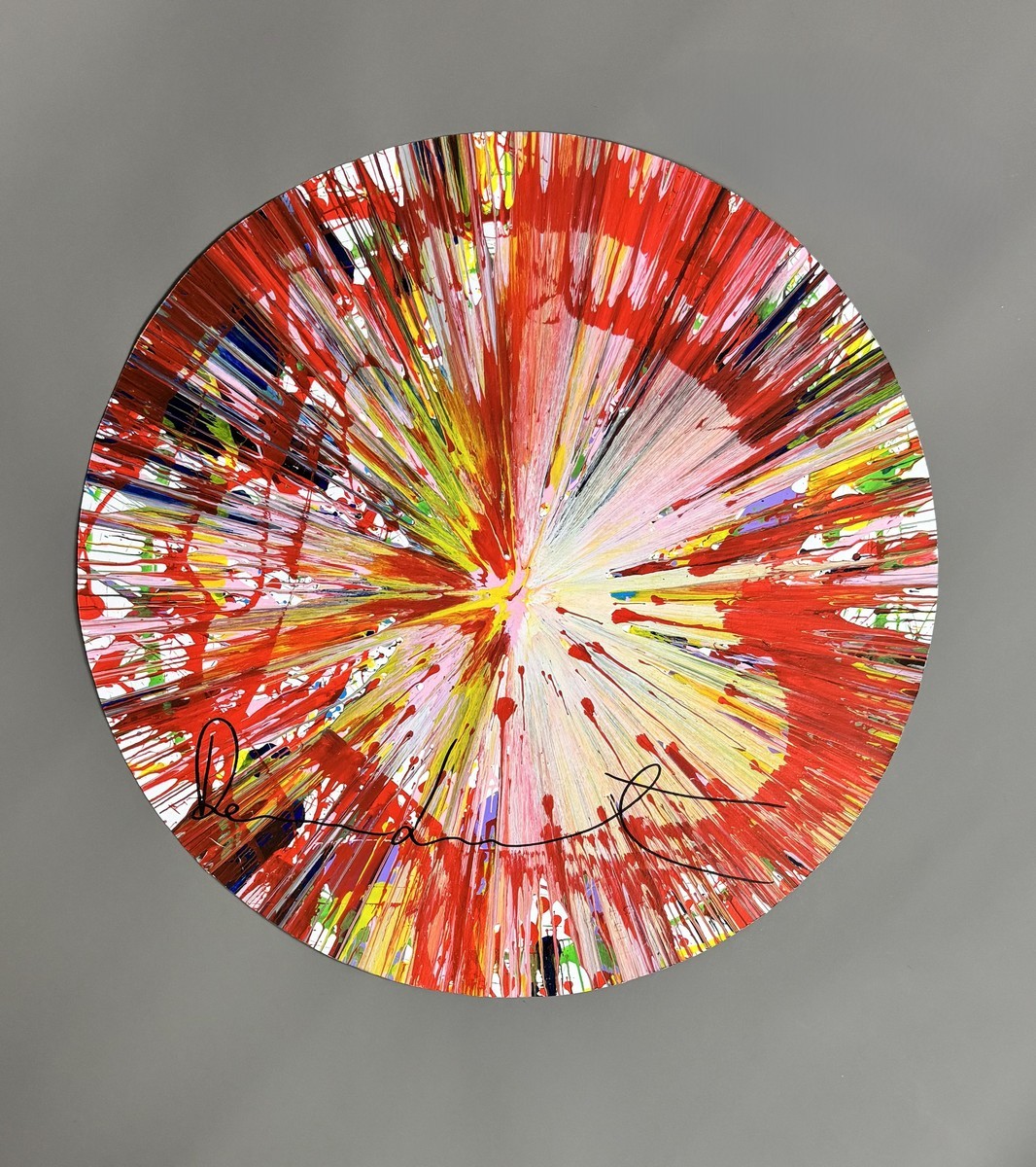 Damien HIRST (Né en 1965) Circle.(SPIN PAINTING)