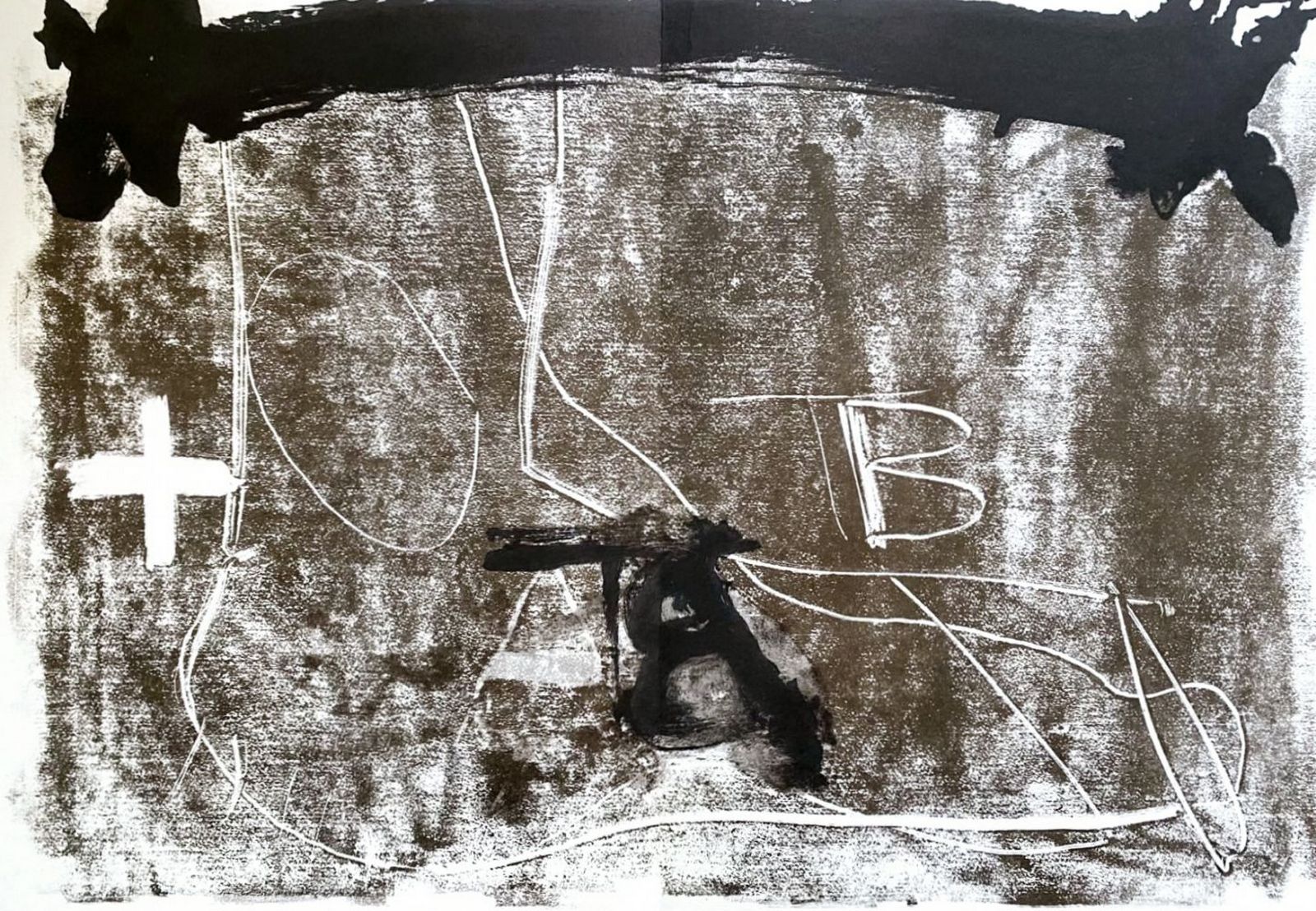 Antoni TAPIES (1923-2012) - Lithographie en bistre, 1974