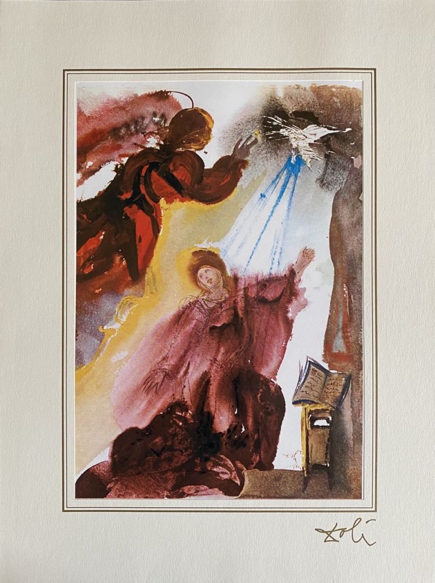Salvador DALI (1904-1989), D'Après, (after) - The Annunciation to Mary (Luke 1:30-31), 1985