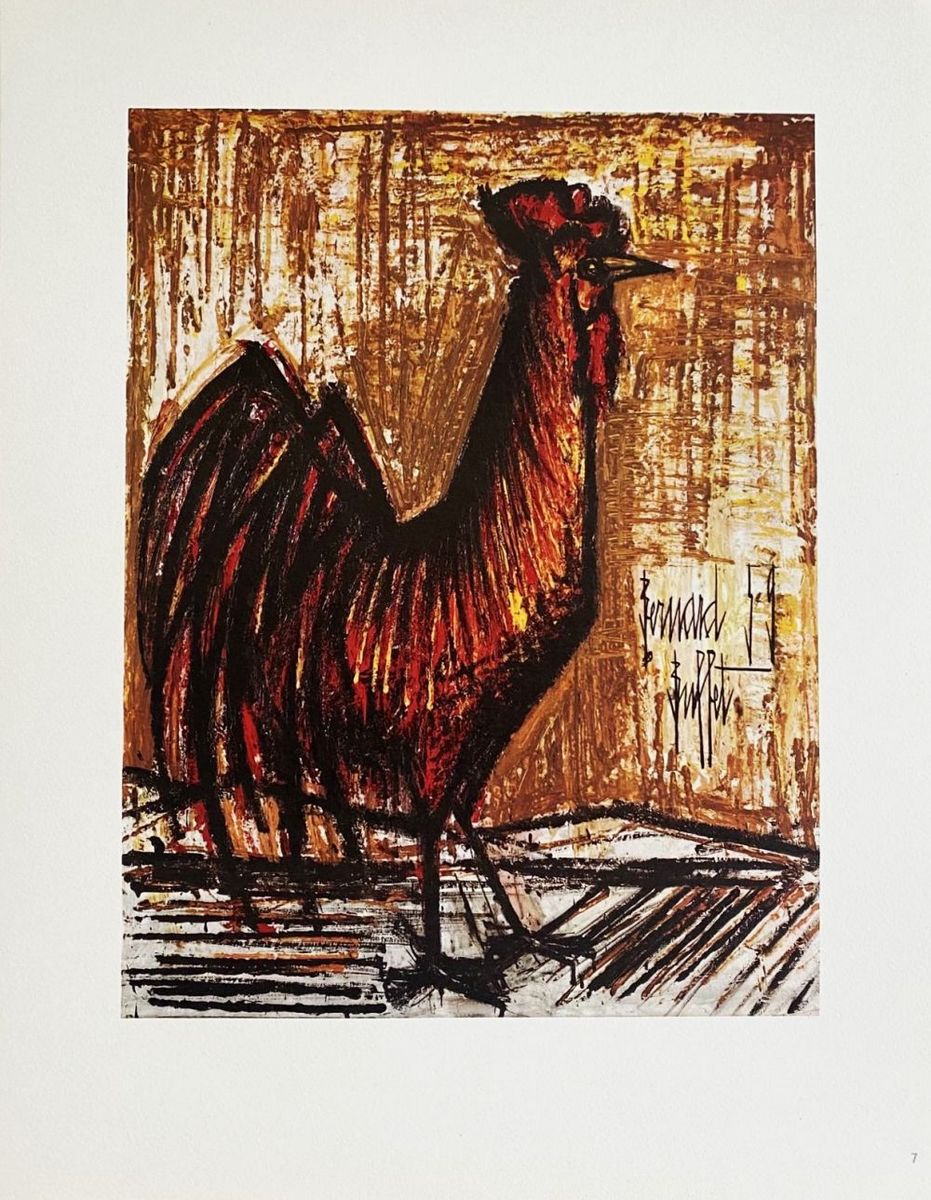 Bernard BUFFET (1928-1999) , D'Après (after) - Le coq, 1966