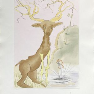 Salvador DALI (1904-1989)- Le Cerf se voyant dans l'eau, 1974