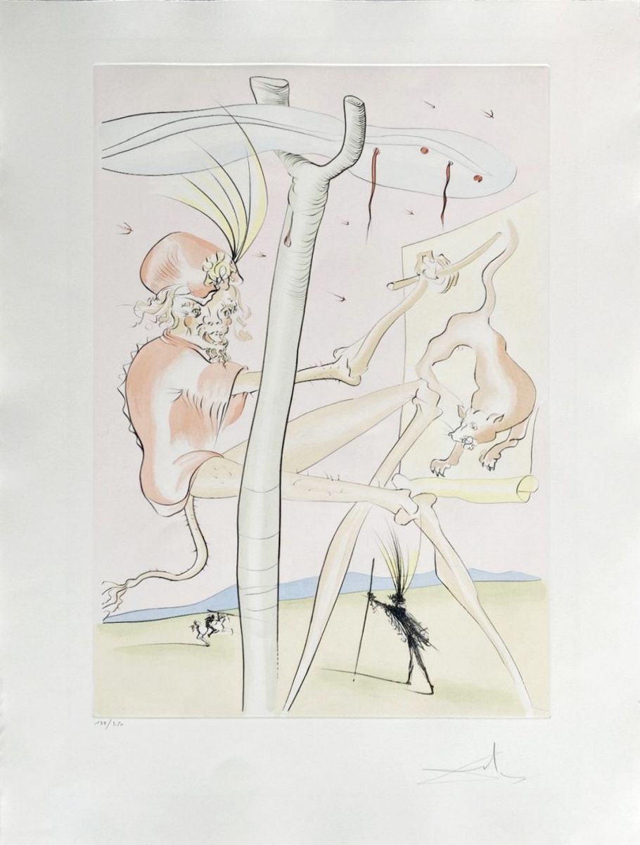 Salvador DALI (1904-1989) - Le Singe et le Léopard, 1974