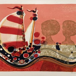 Frédéric MENGUY (1927-2007) - Ombres au voilier, 1975